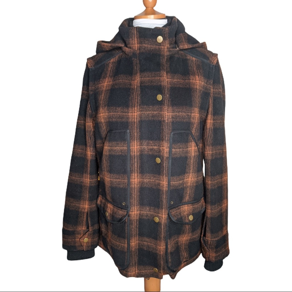 Veronica Beard Black and Brown Plaid Jacket